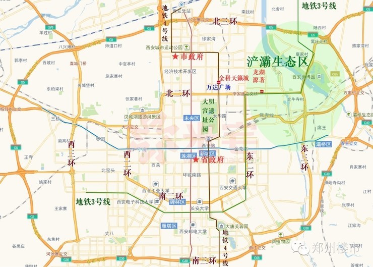 地铁规划,浐灞生态居住区,4800亩大明宫遗址公园,西北最大万达广场图片