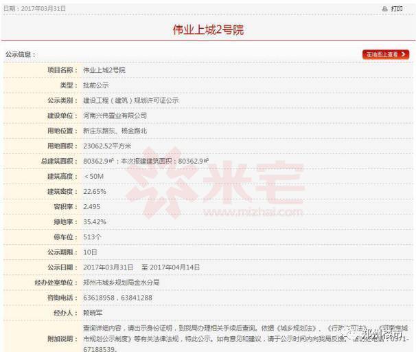 偉業(yè)上城2號院公示信息