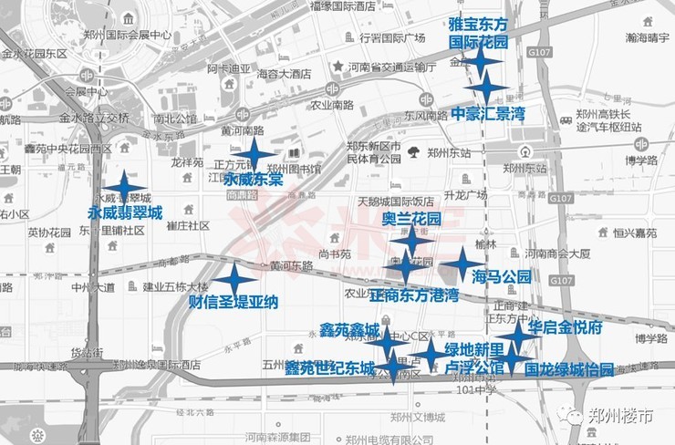 ▼高铁片区重点二手房分布图