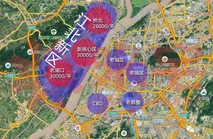 东南远郊玩的自己不好意思了,在长江对岸直接划了个国家级的江北新区