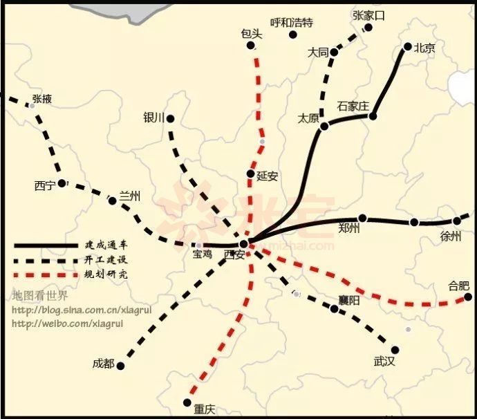 谁是中国最牛逼的高铁"米字型"城市?