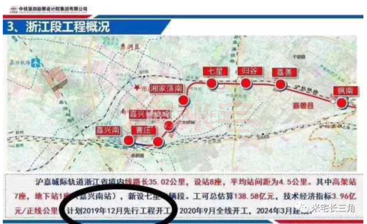 沪嘉城际铁路浙江段走向图