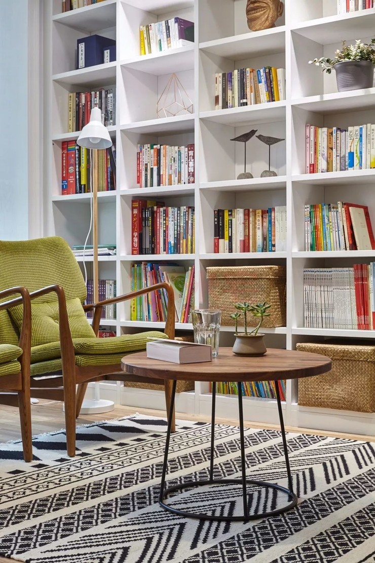 晒晒我的91㎡新家客厅拥有家庭图书馆太赞了