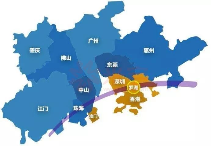 粤港澳大湾区范围图片