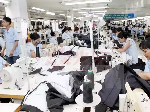 图为越南一家制衣厂