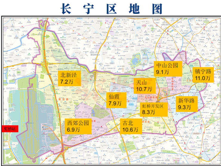 上海长宁区地理位置图片
