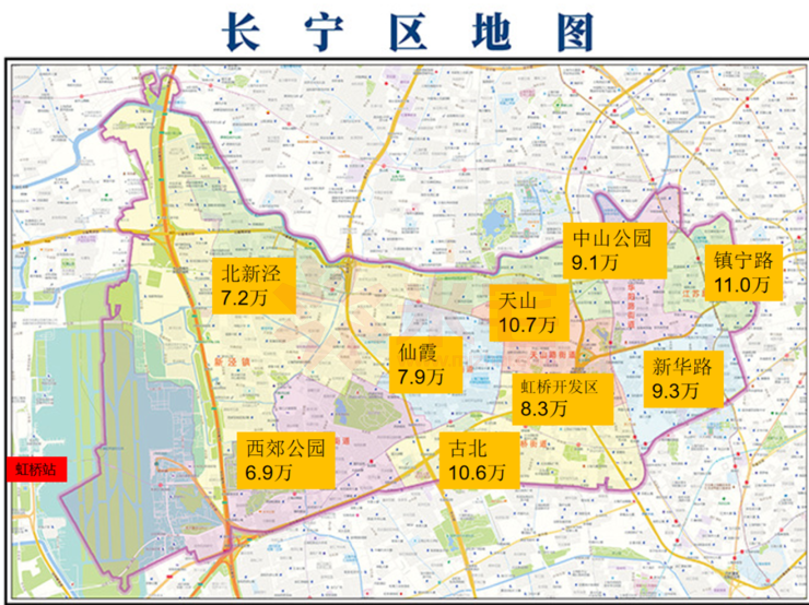 长宁区【二手房均价86239元/㎡】